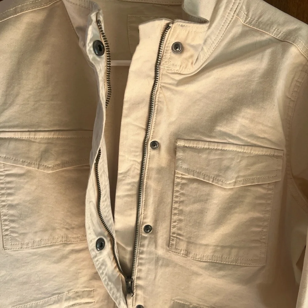 Goodthreads Women's Cream Utility Jacket - Picture 2 of 4